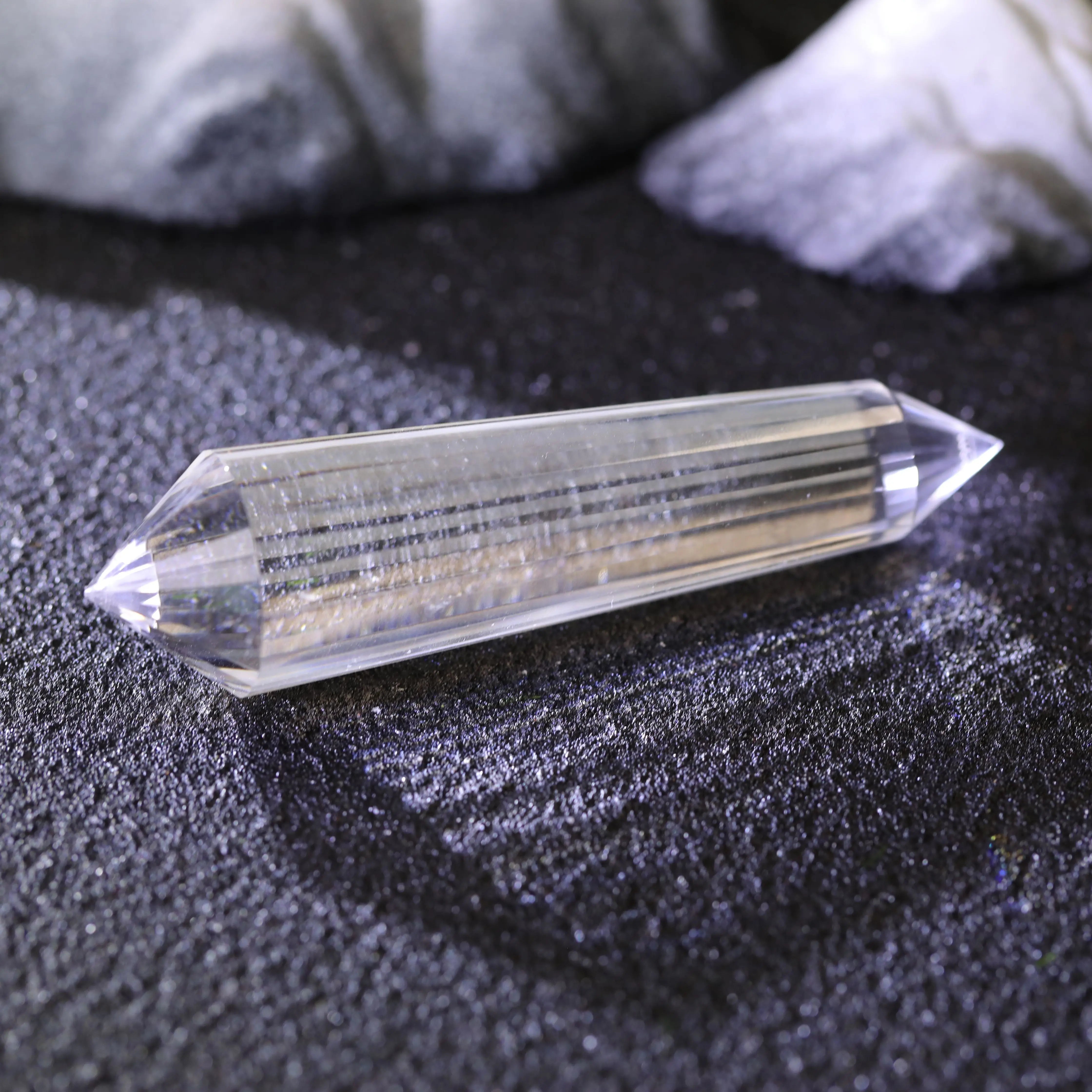 疗愈师必备白水晶24棱面沃格尔权杖 MEIHAO LIMITED