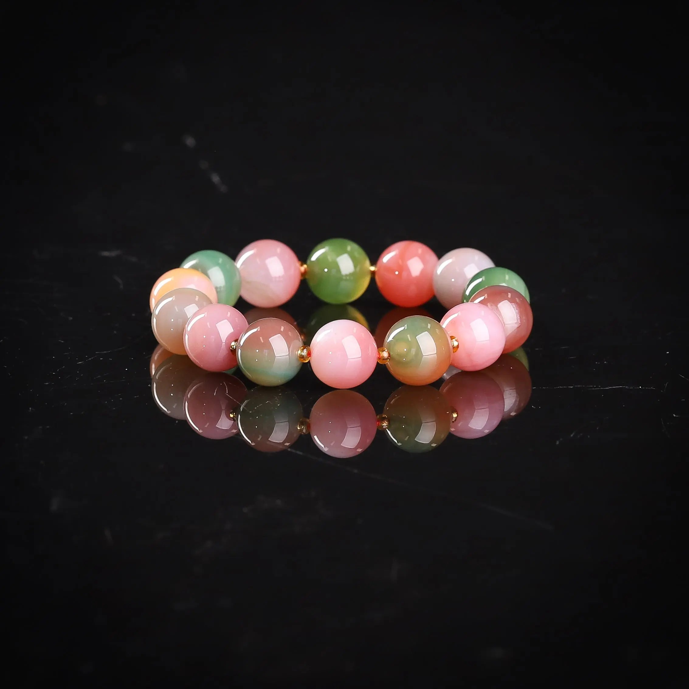 「蜀彩天工」盐源玛瑙彩虹手串 MEIHAO LIMITED