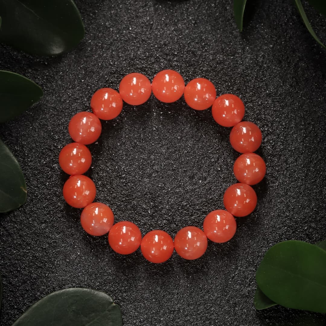 华夏祥瑞｜中国红润 南红手串 